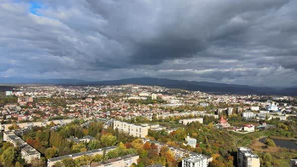 Architecture Urban Development of the City Roof Uzhgorod View on the Ukraine Europe