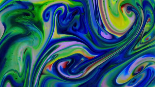 Abstract Magical Colorful Chaos Paint Ink Swirling  alt