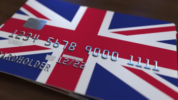 Plastic Bank Card Featuring Flag of the UK