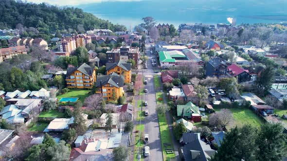 Pucon at Chilean Patagonia. Famous countryside city of Pucon Chile.