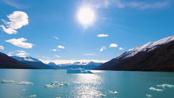 Patagonia landscape. Famous city of El Calafate at Patagonia Argentina