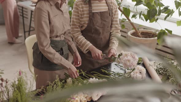 Female Florists Sorting Flowers