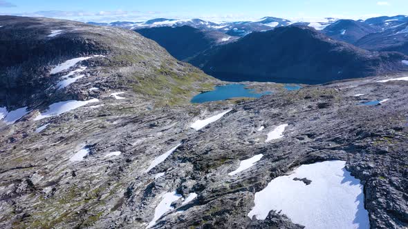 Beautiful Aerial view of  Mountain peaks