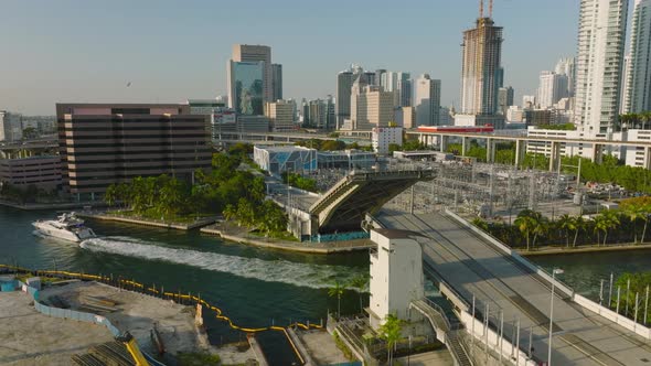 Closing of Drawbridge After Boat Passes