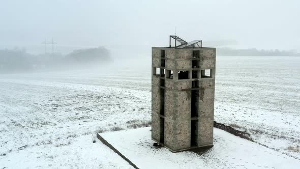 Aerial view of Ceresenka lookout tower in Slovakia