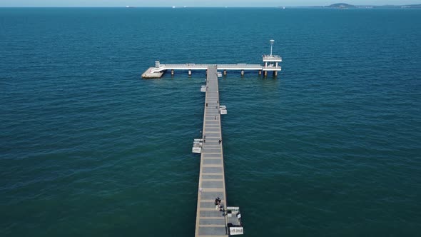 Aerial View of the Pier of Burgas in Bulgaria