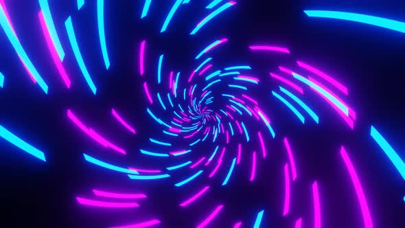 Hypnotizing Background with Purple and Cyan Spiraling Rotating Around the Center Lines