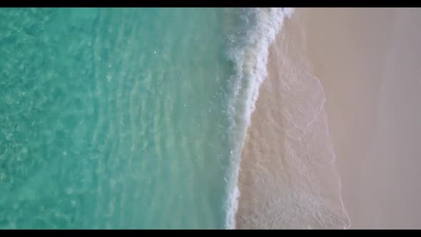 Aerial top view abstract of beautiful resort beach wildlife by transparent sea and bright sandy back