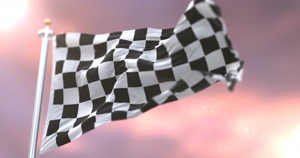 Checkered Flag at Sunset alt