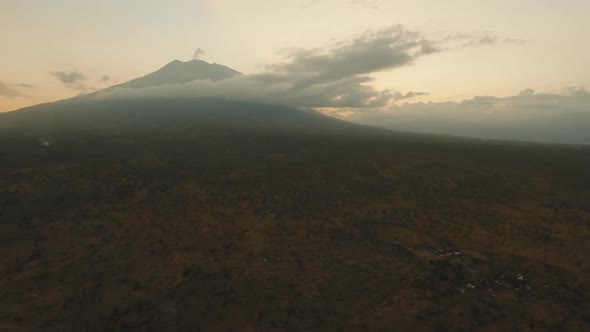 Active Volcano Gunung Agung in Bali Indonesia