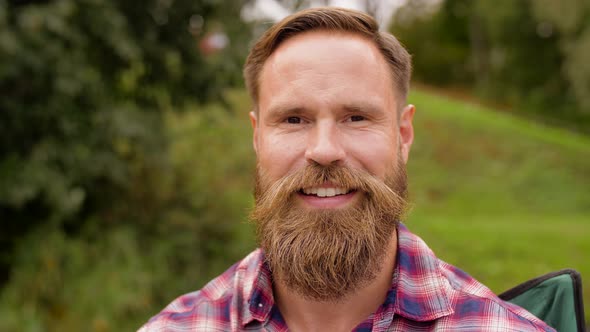 Portrait of Happy Smiling Man with Beard 65