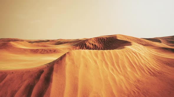 Big Sand Dune in Sahara Desert Landscape