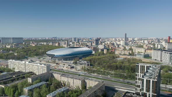 The new Dynamo Football and hockey stadium in Moscow