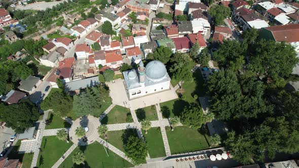 Aerial Green Mosque