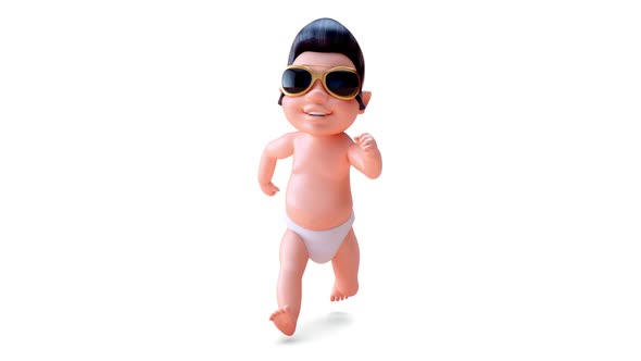 Fun 3D cartoon baby rocker