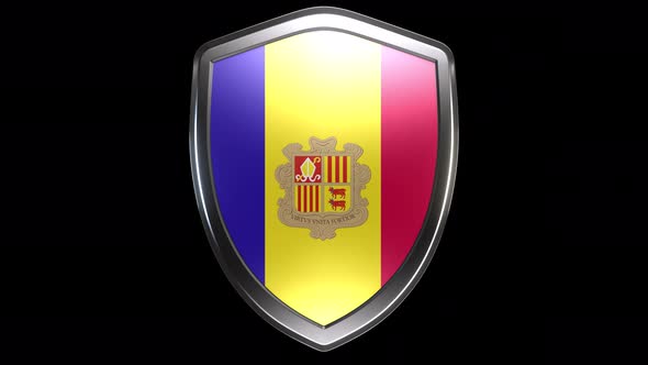 Andorra Emblem Transition with Alpha Channel - 4K Resolution