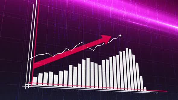 Ascending white histogram chart