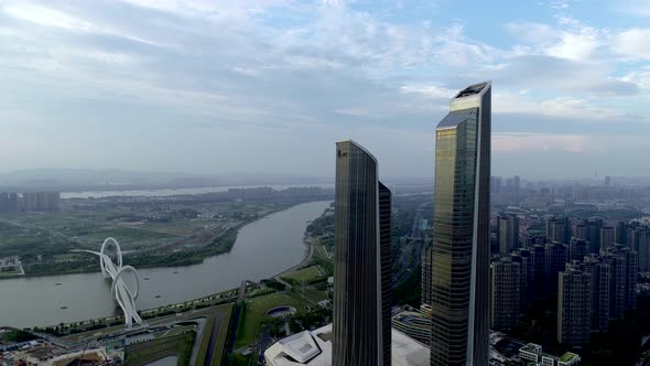 Nanjing City, Jiangsu Province, urban construction landscape