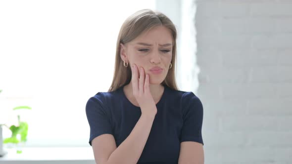 Portrait of Sick Woman Having Toothache