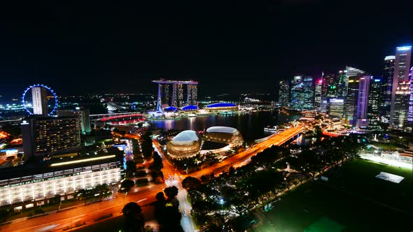 Time lapse of Building in Singapore city