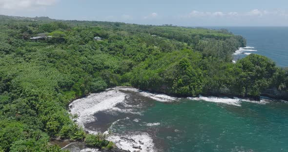 Tropical Green Island Aerial