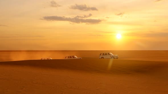 Off-road Vehicle Convoy in the Desert