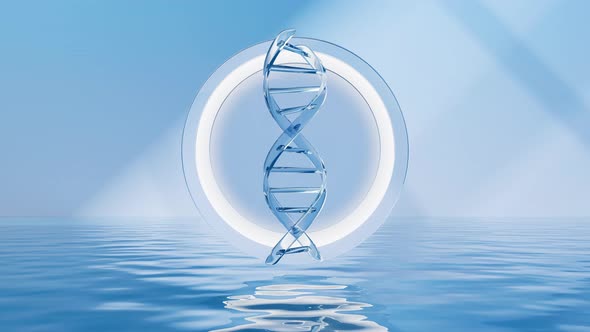 DNA with water surface background