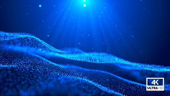 Blue Particles Wave Flow Looped V4 alt