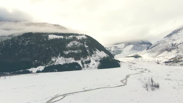 Aerial View of Beautiful Canadian Nature Landscape