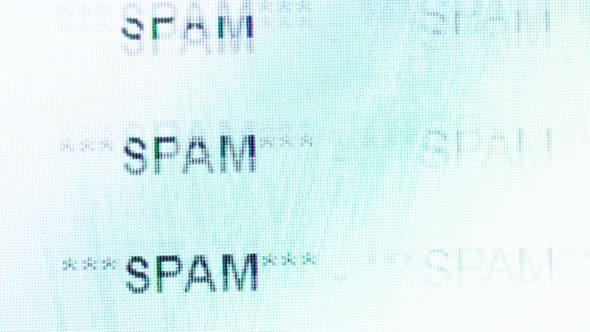 Scrolling in an email inbox full of spam messeges