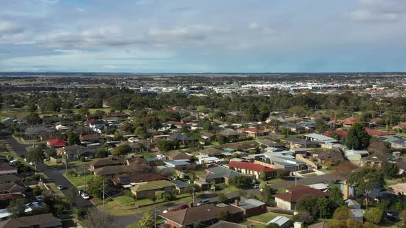 AERIAL Orbital Over Marshall Town And Belmont Geelong, Australia