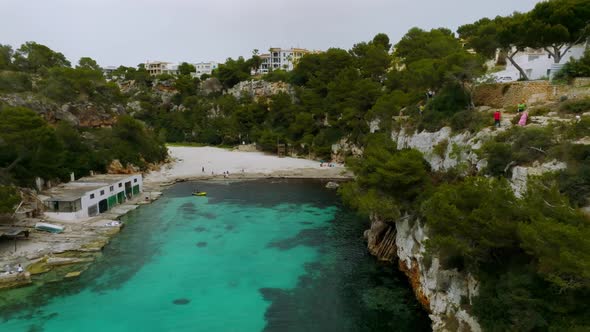 Aerial View of Calo Des Moro Mallorca in Spain