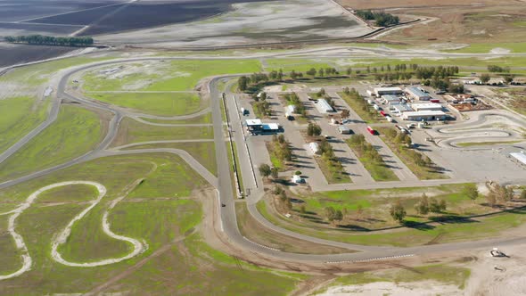 Sport Car Training on Race Track in Buttonwillow Raceway Park