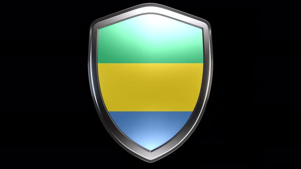 Gabon Emblem Transition with Alpha Channel - 4K Resolution alt