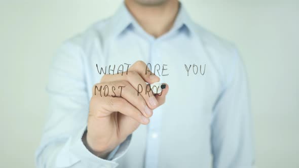 What Are You Most Proud Of?, Writing On Transparent Screen