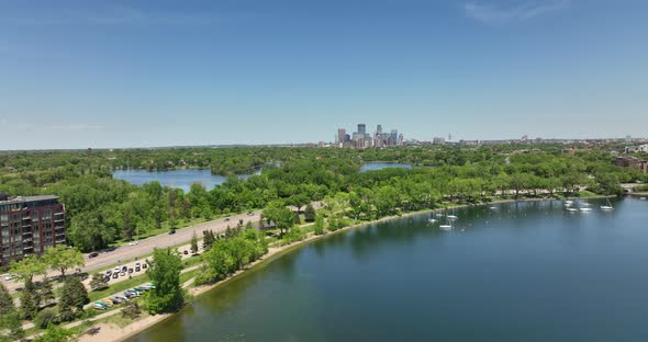 Lake Bde Maka Ska and Minneapolis Skyline