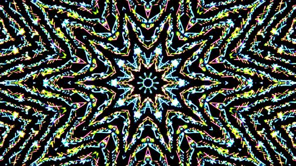 Beautiful abstract kaleidoscope that shines, a radiant light that regulates the subtle movements