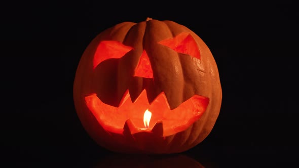 Jack-o-latern Halloween Pumpkins with Candles