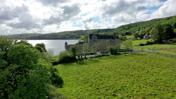 Aerial View of Parke's Castle in County Leitrim Ireland