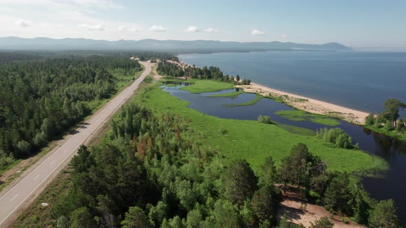 Summertime Imagery of Lake Baikal is a Rift Lake Located in Southern Siberia Russia Baikal Lake