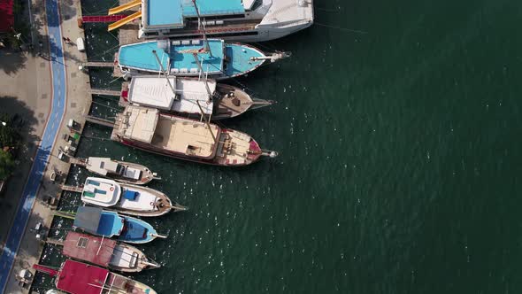 Sea Boats And Marina Aerial View