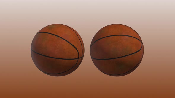 4K Basketball Balls Background Seamless Loop