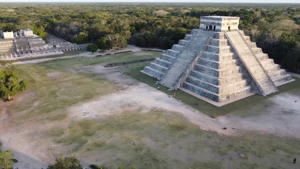 Aerial landscape of Chichen Itza