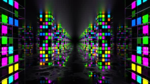 Colorful Neon Light Tunnel alt