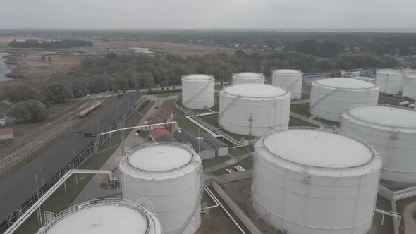 Oil tank industrial zone