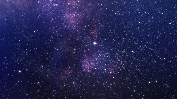 The stars are everywhere around. Seamless looped animation.
