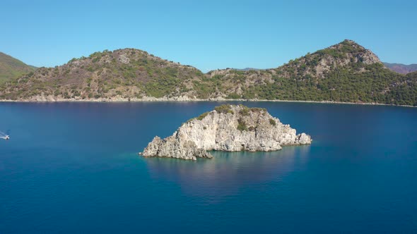 Views of the Islands of the Bay of Icmeler Marmaris Turkey