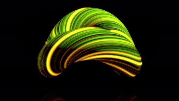 Coloured curved figure torus