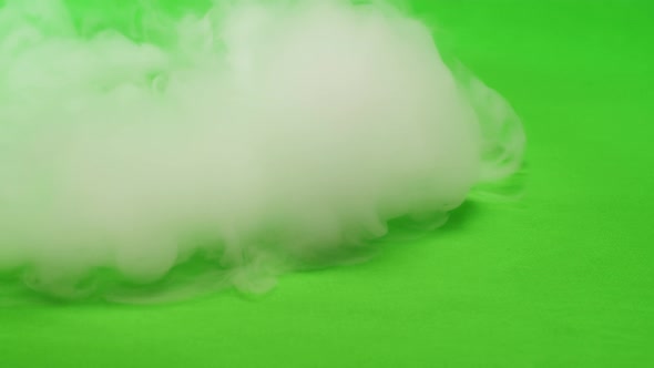 Smoke on Green Chroma Key Background