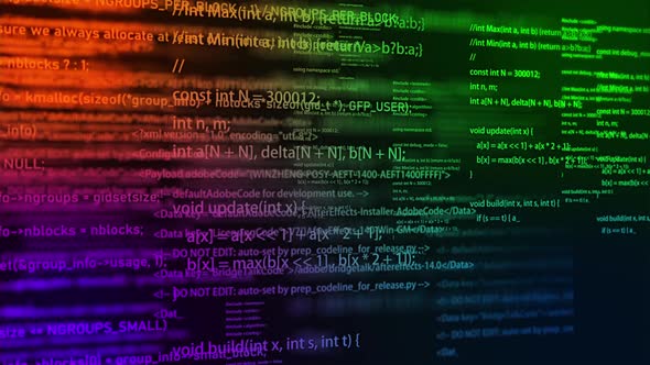 Ai Computer Technology Network Hacker Program Code Screen Scrolling